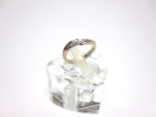 １８金／プラチナ９００ダイヤ０.０６ｃｔ指輪買取