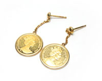 マン島キャットコイン付きピアス買取