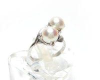 パール２粒付き１４金ＷＧ指輪の買取