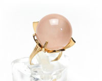 １８金指輪ローズクォーツ付の買取