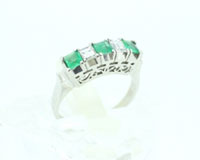 エメラルド&ダイヤ付プラチナ９００指輪の買取
