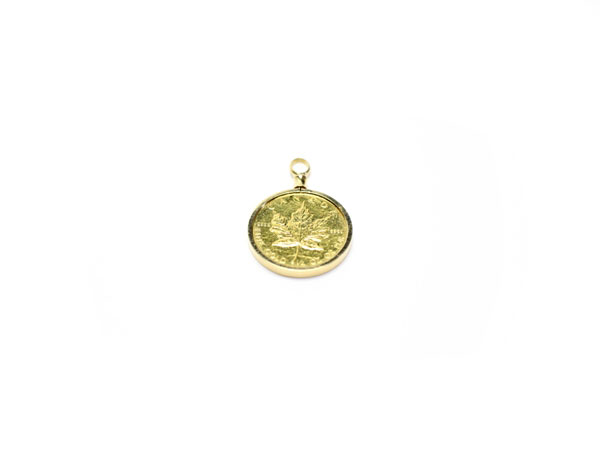 １８金／２４金 カナダメイプル１／４オンス５ドルコイン付きペンダントトップの買取