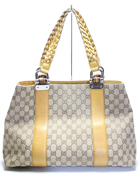 グッチ GGキャンバス バンブートートの買取