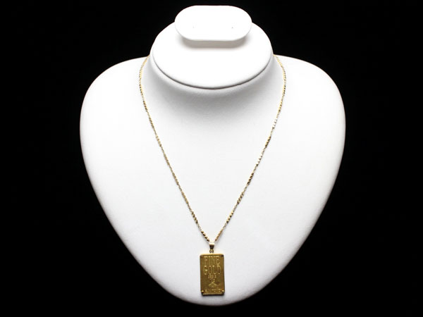 金インゴット付き１８金／２４金ネックレスの買取