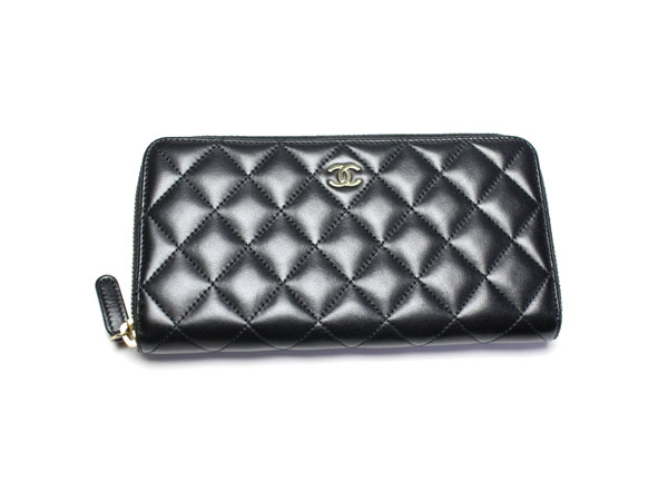 シャネル ラウンドファスナー長財布の買取