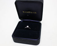 ティファニーPt950立爪指輪 鑑別書付き買取
