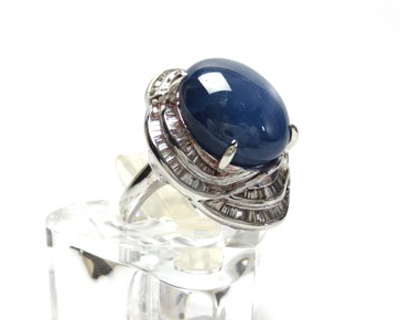 スターサファイヤ付き指輪の買取